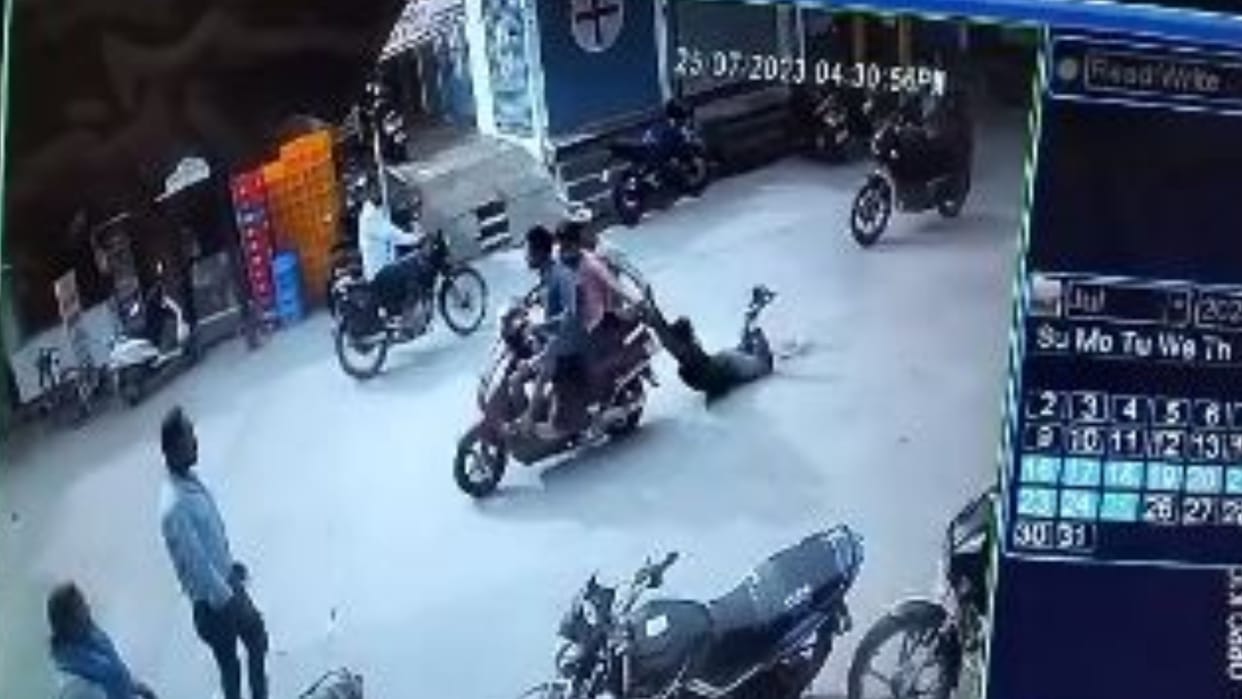 Report lodged against the accused who tied the scooty and dragged the man