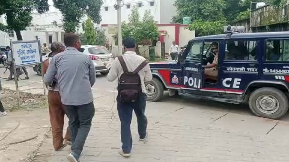 Victim man attempted self-immolation in SP office in lakhimpur kheri