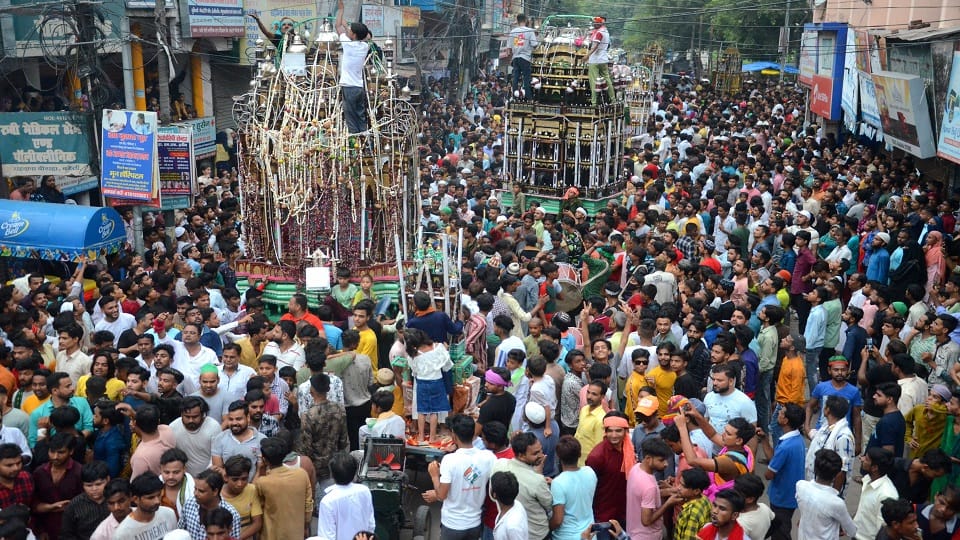 Tight security for Muharram procession in Jogi Nawada Bareilly