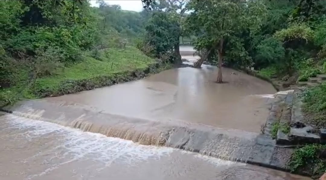 Dhar Due to good rains the rivers and streams are in spate the fields are submerged
