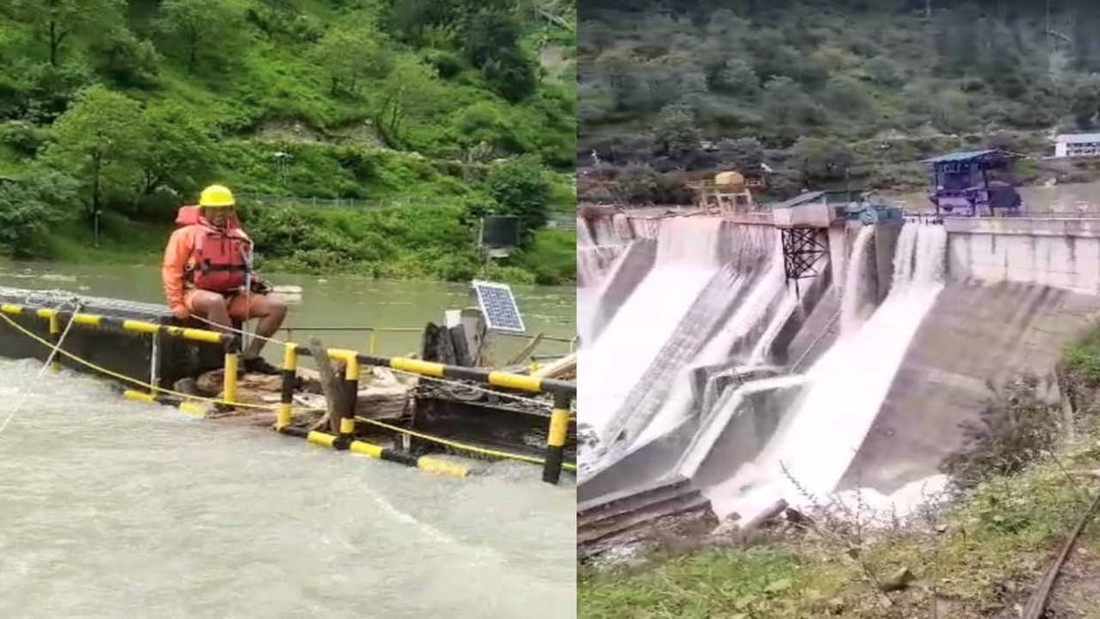 Kullu News: Water again overflows from the dam of Malana Power Project-2, efforts are on to open the closed ga