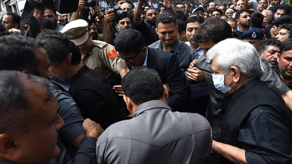 jammu kashmir: JK LG joins Muharram procession on Ashura Srinagar