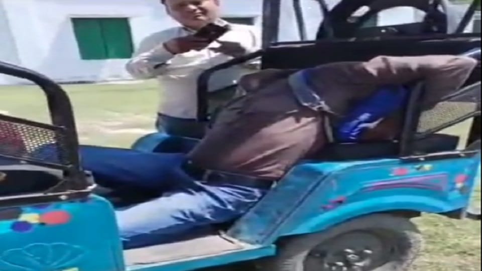 Drunken in-charge headmaster video in Lakhimpur Kheri goes viral