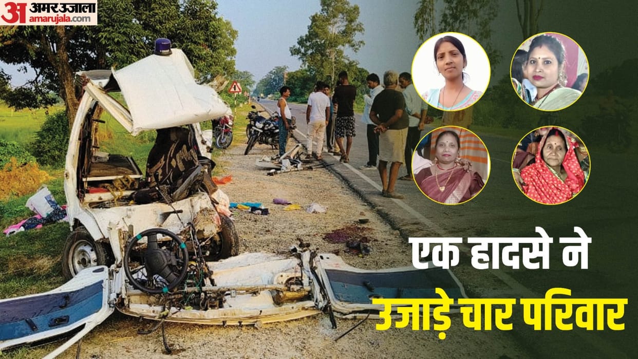 Big road accident in Unnao unknown vehicle hit an ambulance in Unnao