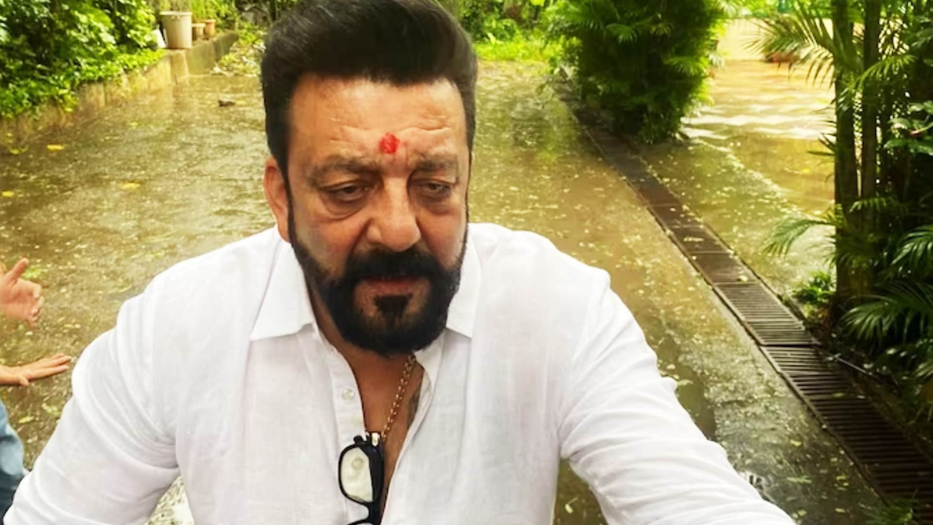 sanjay dutt greets his fans on his birthday at his residence in mumbai video goes viral on social media