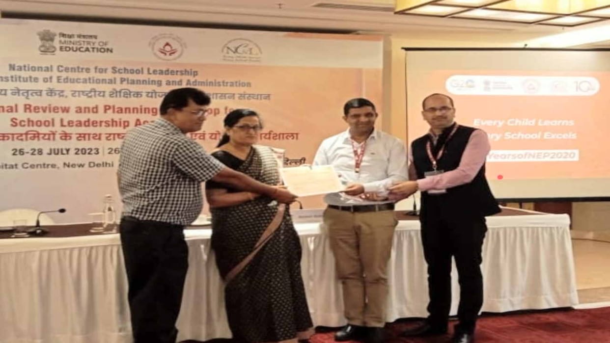 Himachal School Leadership Academy awarded with appreciation letter by NIEPA