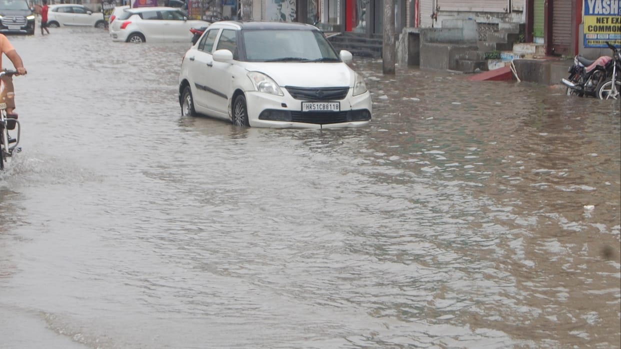 Waterlogging due to rain in GT belt in Haryana, two children died due to drowning in pond in Karnal