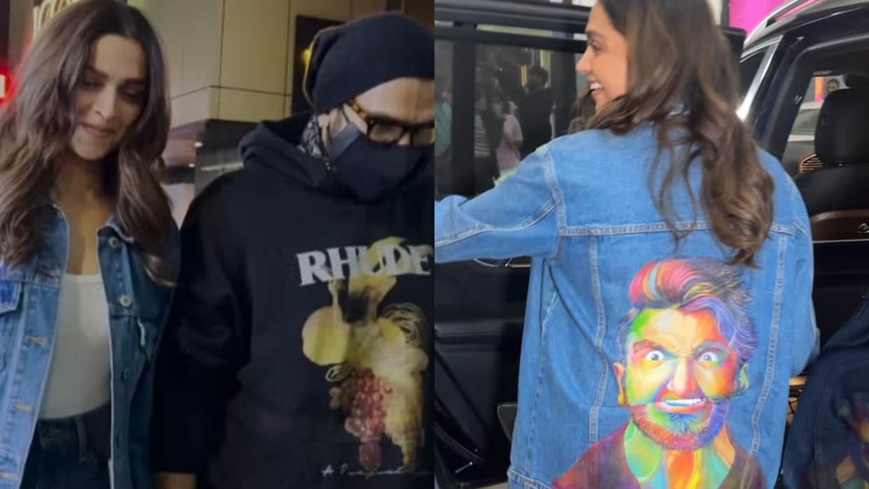 Ranveer Singh printed on Deepika Padukones Jacket actress Promoted Rocky Aur Rani ki prem kahani