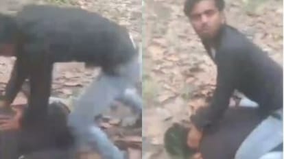 young man beats another youth video goes viral in Pilibhit
