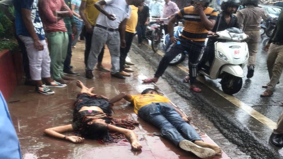 two bike rider died including woman collision with bus in agra