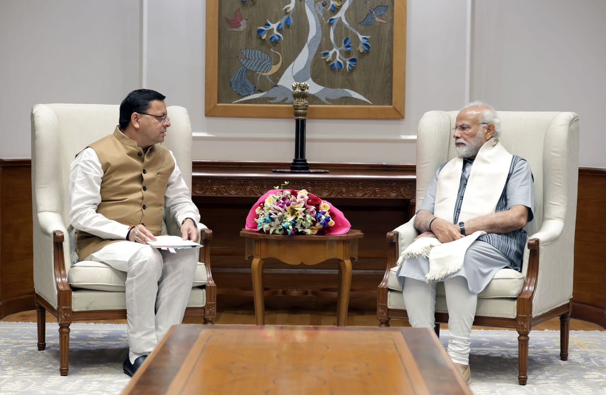 Uttarakhand News CM Pushkar singh Dhami Met PM Narendra Modi in Delhi Today