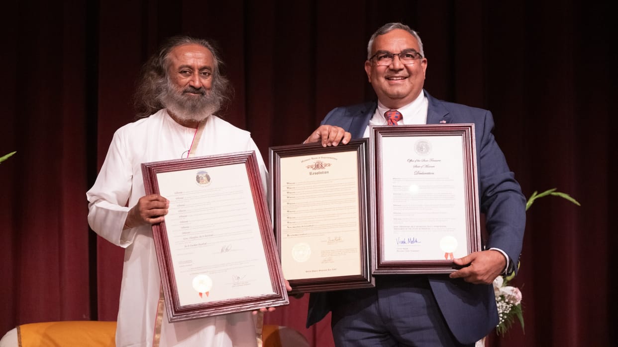 Sri Sri Ravi Shankar Day will be celebrated in American states