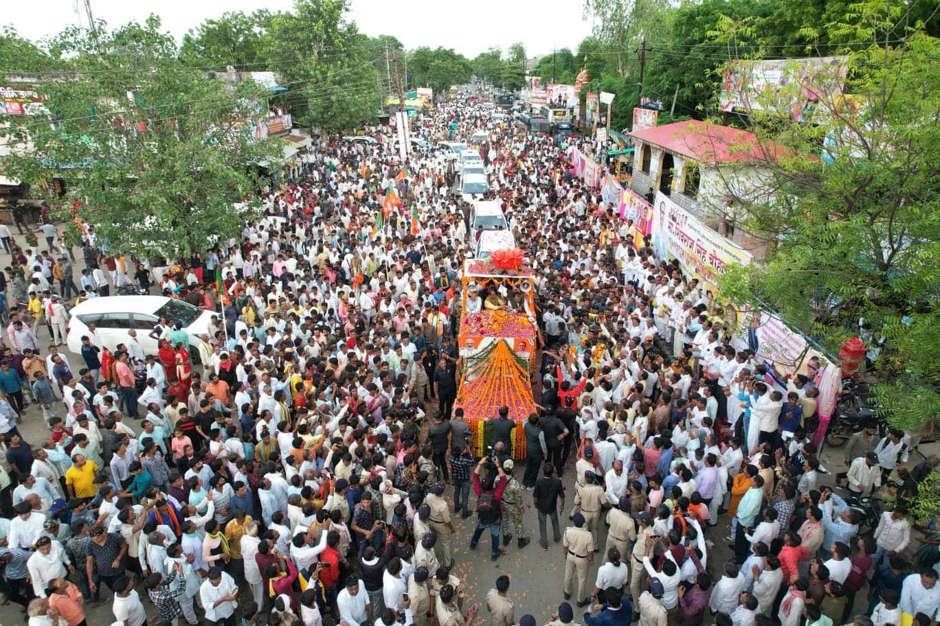 CM Shivraj reached Khategaon, Bhumi Pujan of 1294 crore irrigation project, Harangaon make Tehsil
