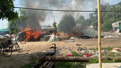 Haryana Nuh Violence Miscreants set shops on fire in Badshahpur Gurugram