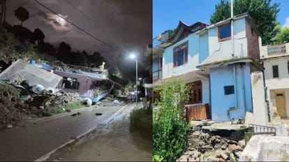 Due to heavy rains in Nirmand, two storey houses demolished, land sinking in Sharnal village of Darkali