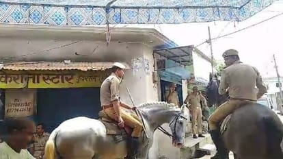 Force deployed in Jogi Nawada Bareilly on the second day of lathi charge