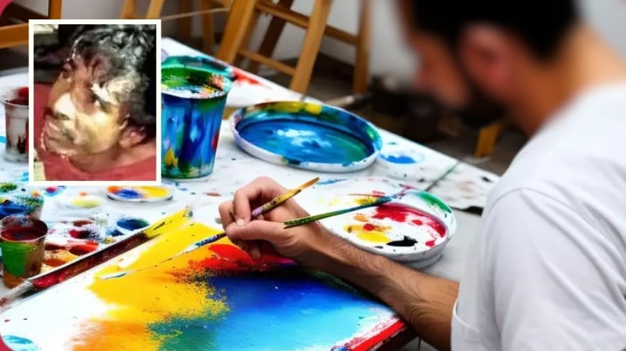 Artist woke up after theft, started painting, people caught him, second thief escaped