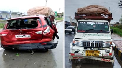 Dewas: Pickup collided with the car of Padma Shri Bhajan singer Prahlad Singh Tipania four injured in accident