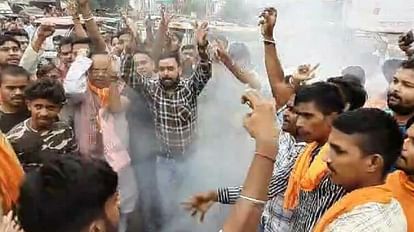 Bajrang Dal protests against Nuh violence in Moradabad, demands action against accused