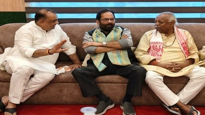 Mukhtar Abbas Naqvi addressed BJP workers and attack india in Rampur