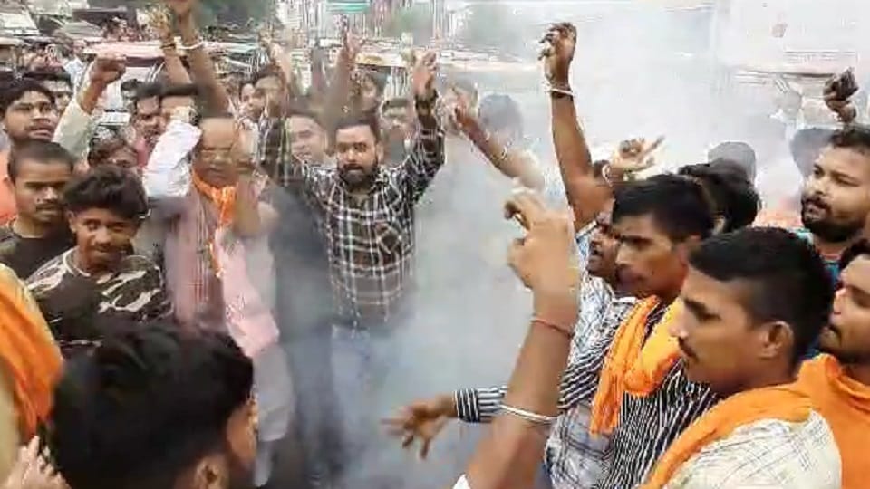 Bajrang Dal protests against Nuh violence in Moradabad, demands action against accused