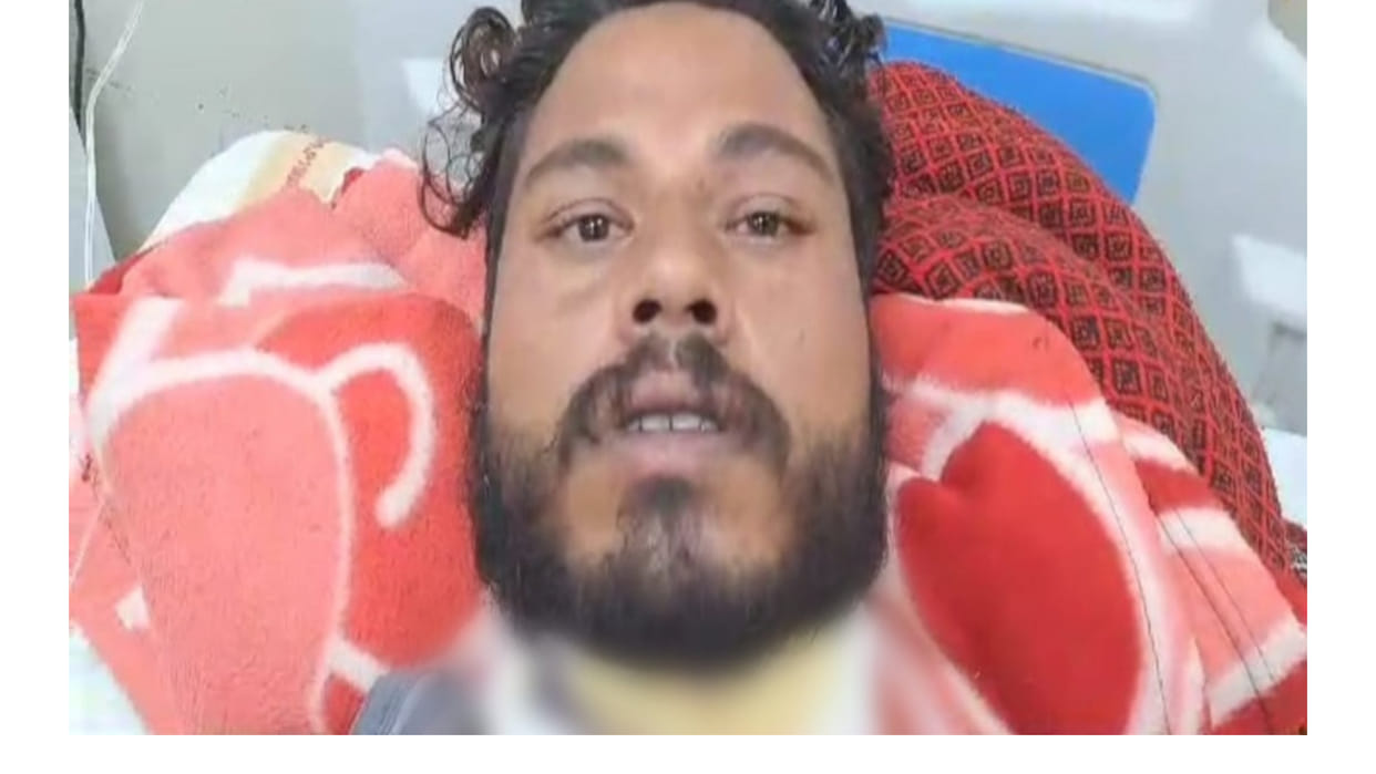 Rajgarh Crime News Relative attacked the young man petrol pump workers saved his life