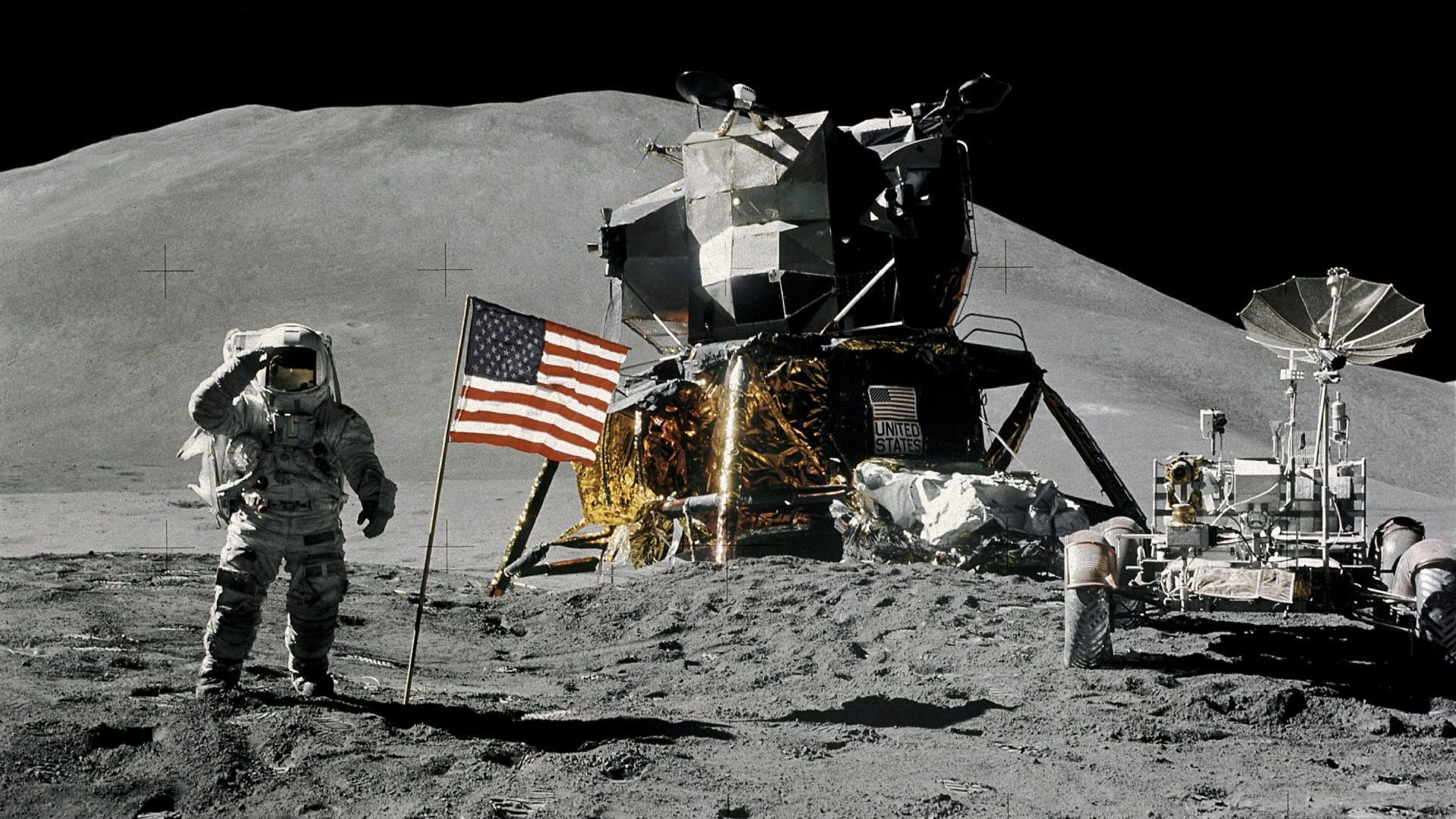 lunar roving vehicle first used on moon
