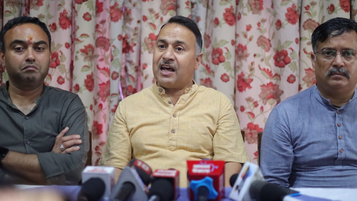 Himachal BJP media prabhari Sanjay Sharma press conference in Dharamshala