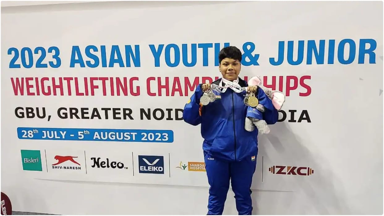 Asian Weightlifting: India's Sanjana won gold in clean and jerk, silver in snatch