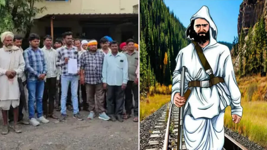 Controversy over the Tantya Mama statue aadivasi protest