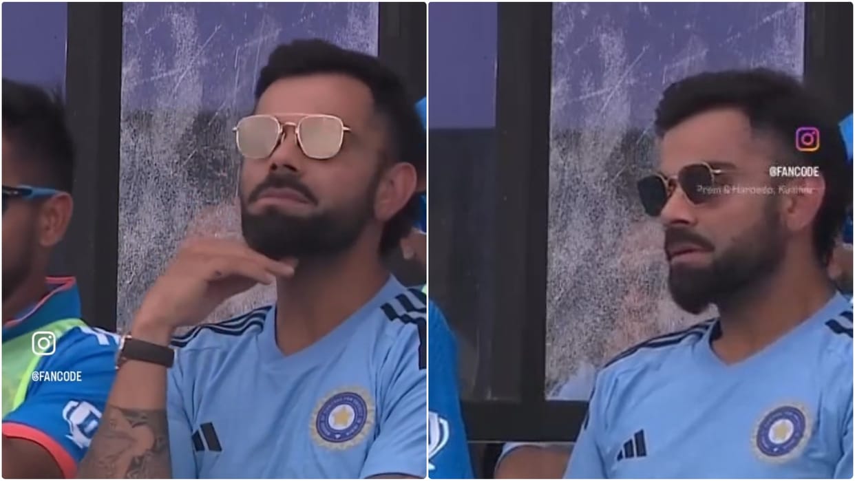 Virat Kohli wins fans hearts with kala chashma in IND vs WI 3rd ODI watch Video