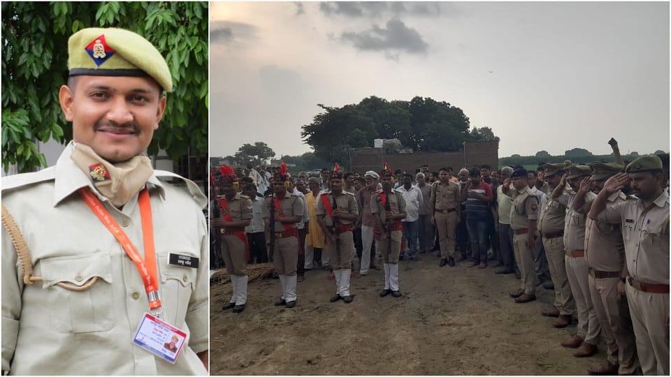 UP Police constable urinating while standing on the roadside death in agra