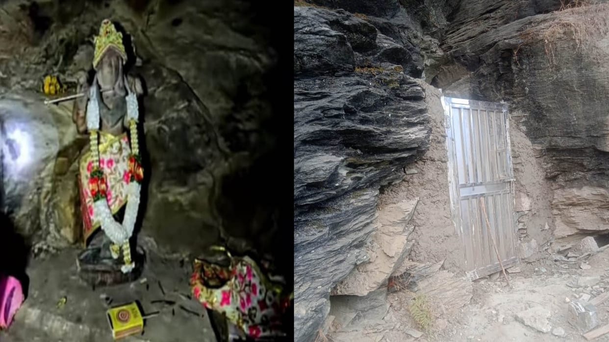 Lord Krishna Idol of Mahabharata found in natural cave of Gyanja village Uttarkashi Uttarakhand Watch Photos