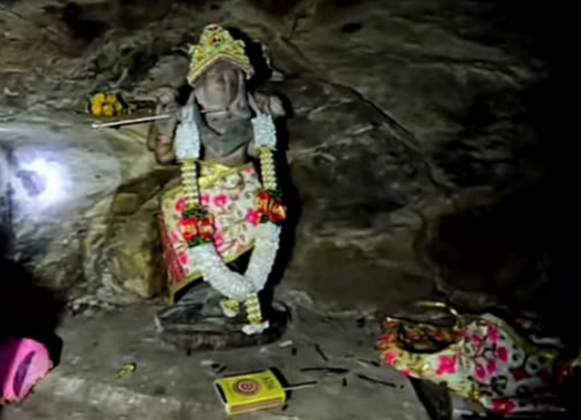 Lord Krishna Idol of Mahabharata found in natural cave of Gyanja village Uttarkashi Uttarakhand Watch Photos