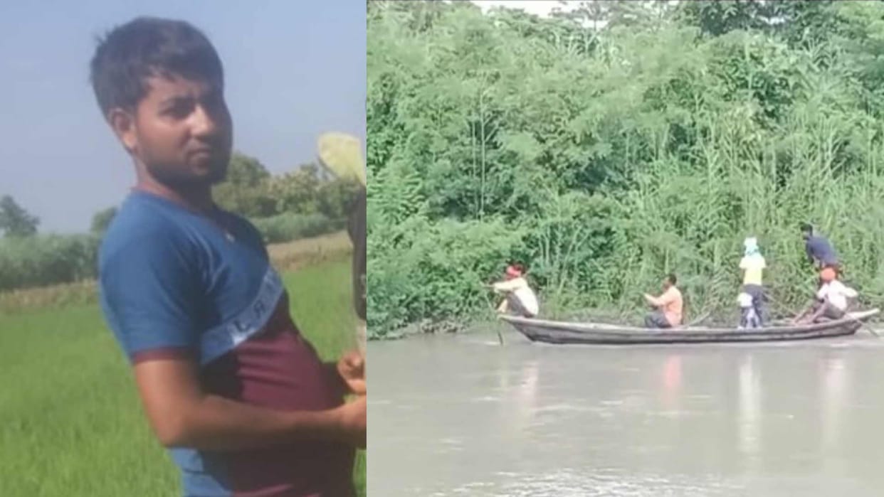 Crocodile dragged the young man into canal
