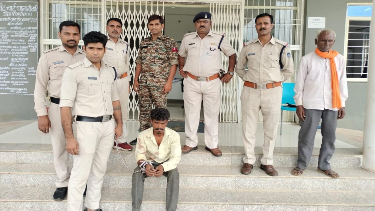 Shivpuri Crime Suspicion of character Murderd wife by slitting her throat
