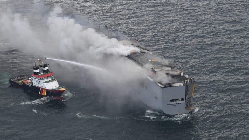 20 injured Indian crew members rescued from burning ship off the Dutch coast return home