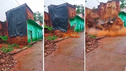 Shivpuri: सिर्फ छह सेकंड में भरभराकर गिरा दो मंजिल मकान, लगातार बारिश से हुआ हादसा; वीडियो हो रहा वायरल Shivpuri: Two floor house collapsed in just six seconds, accident happened due to incessant rains