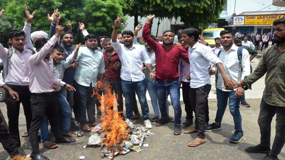 Vice Chancellor effigy burnt