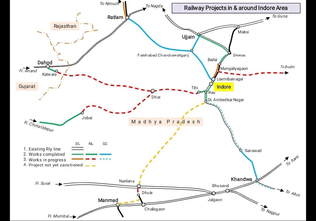 DPR ready for Indore-Manmad rail project, 268 kilometer long line will be laid