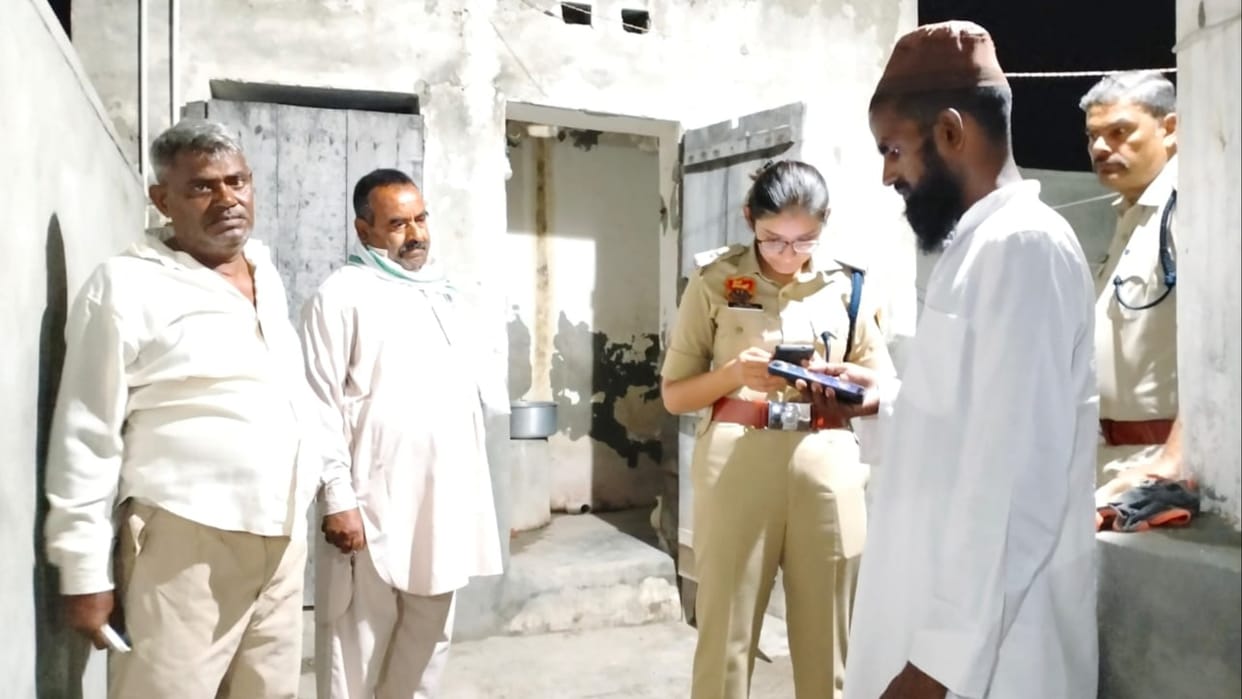 Rohtak: Police reached Village Aanwal on the Information of stone pelting on mosque