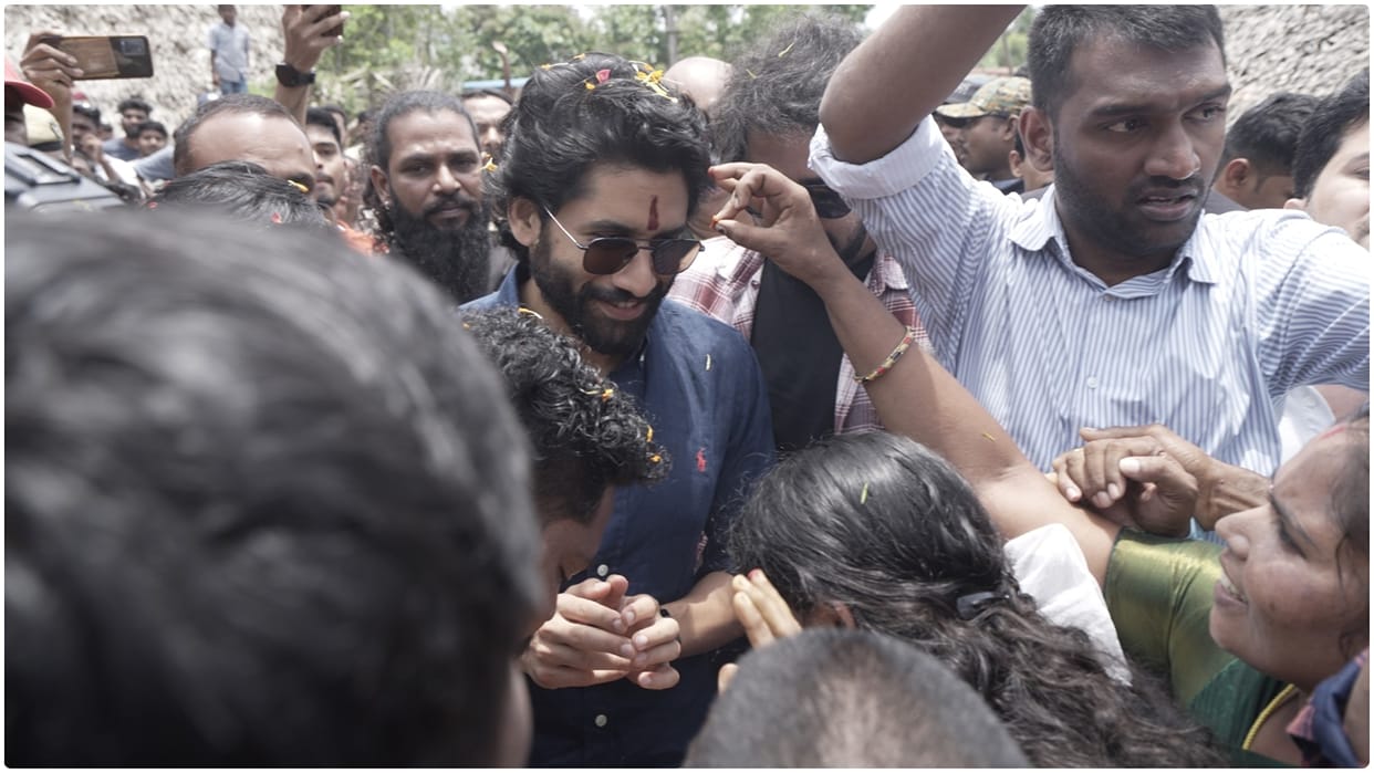 Naga Chaitanya met with fishermen families in a village of srikakulam during nc23 film shooting