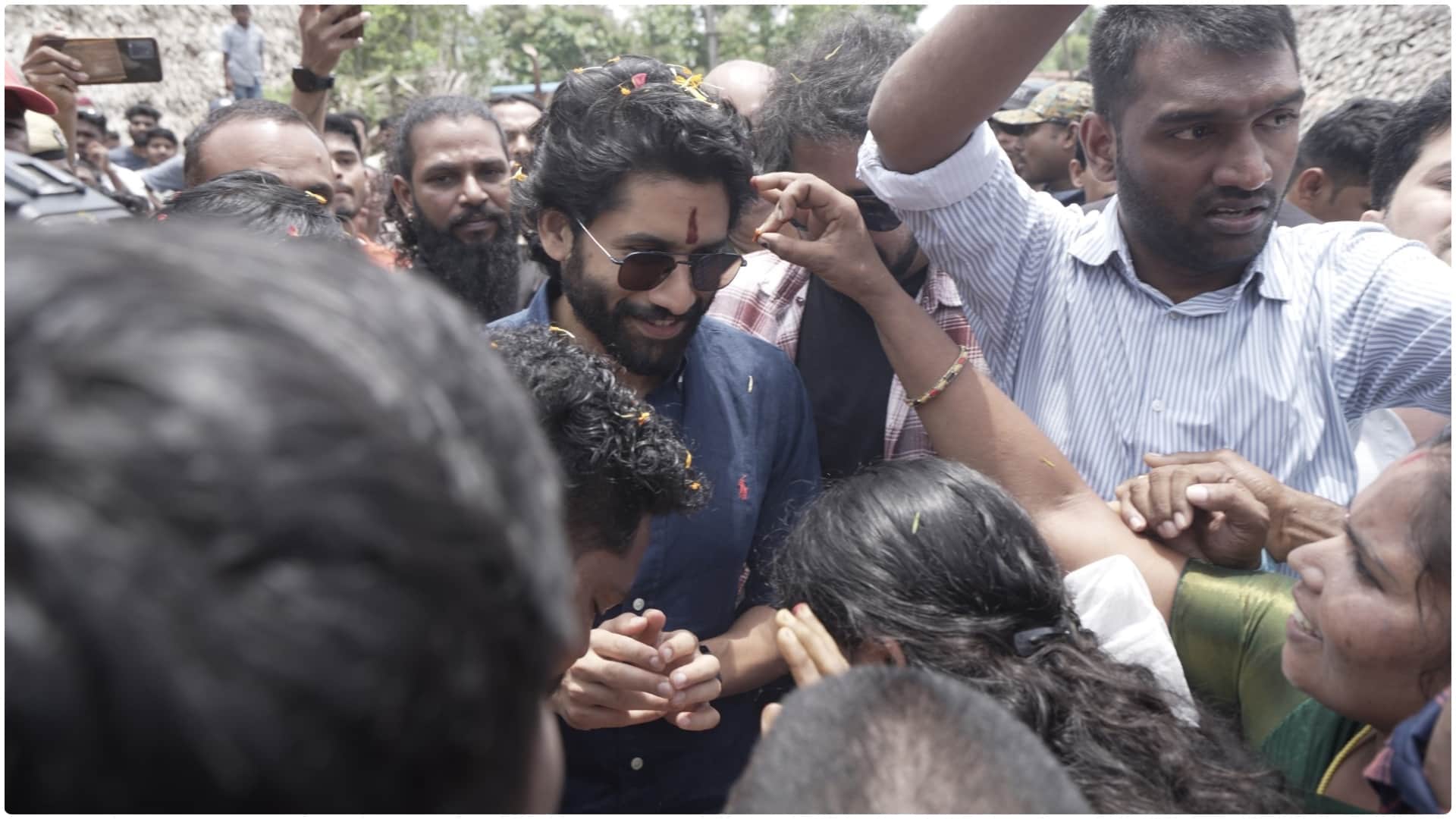 Naga Chaitanya met with fishermen families in a village of srikakulam during nc23 film shooting