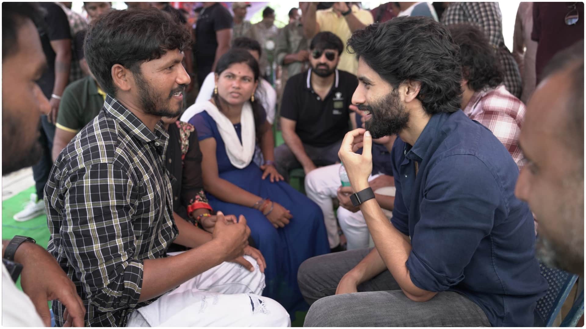 Naga Chaitanya met with fishermen families in a village of srikakulam during nc23 film shooting