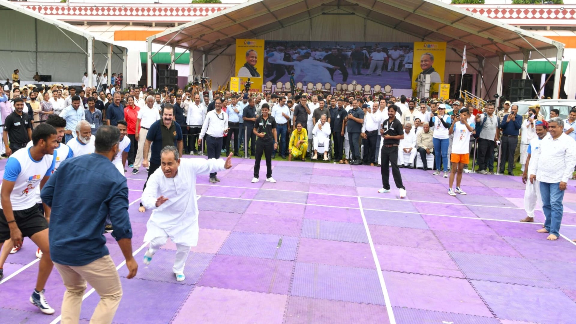 Rajasthan State level Rajiv Gandhi Rural and Urban Olympic Games inaugurated at SMS Stadium see photos