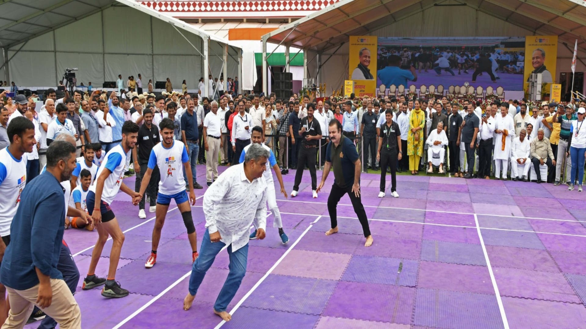 Rajasthan State level Rajiv Gandhi Rural and Urban Olympic Games inaugurated at SMS Stadium see photos