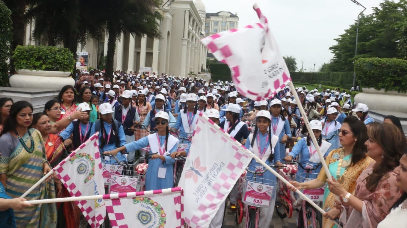 One thousand needy girl students were given cycles inner wheel club