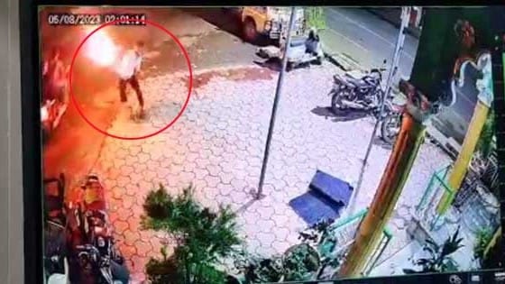 Petrol bomb at mosque Hanuman ji idol broken Nandi idol uprooted