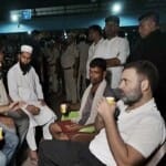 आजादपुर मंडी में राहुल गांधी।