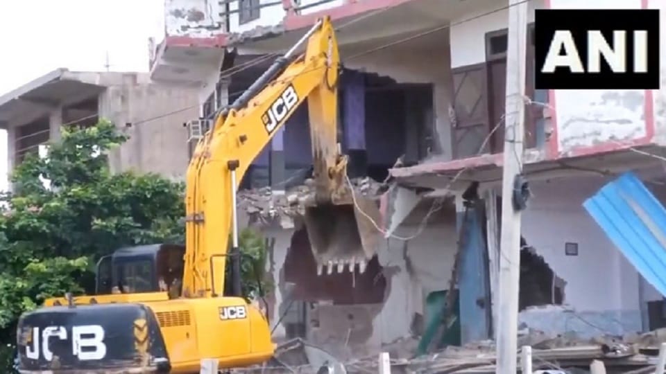 Nuh Violence: Hotel demolished from where stone pelting took place